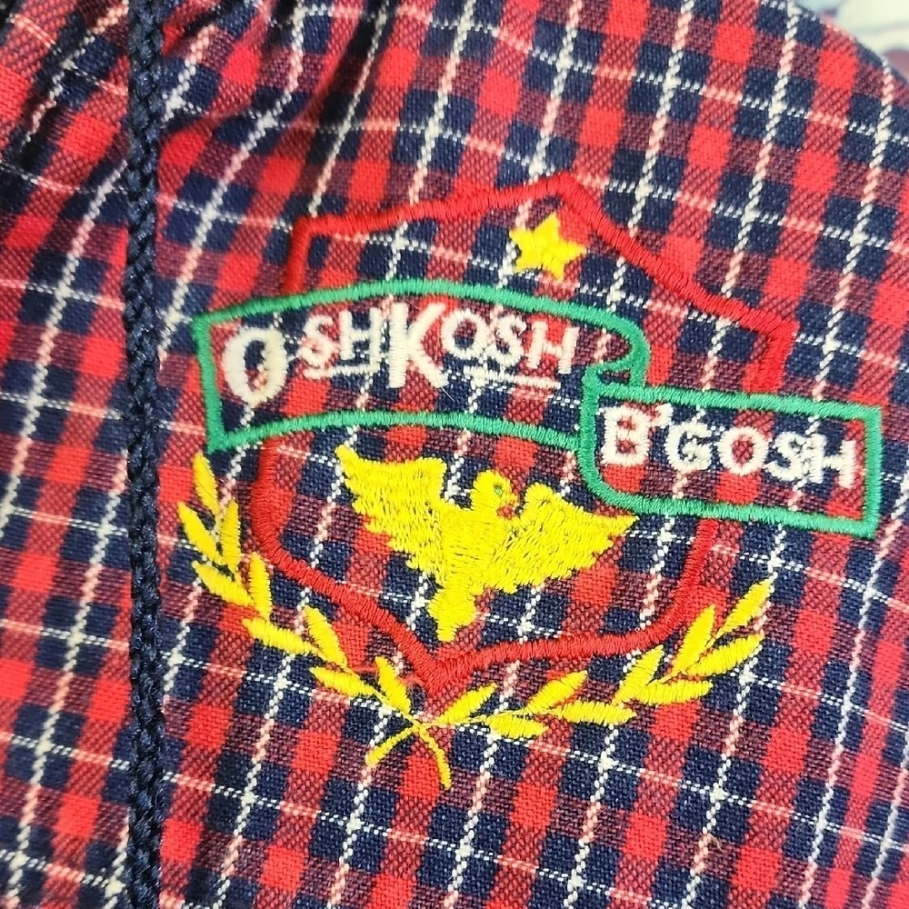OshKosh B'gosh Red Checkered Puffer Jacket Size 2T
